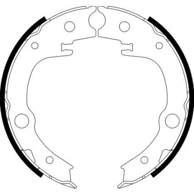Hella | Bremsbackensatz, Feststellbremse | 8DA 355 050-651