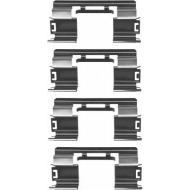 Hella | Zubehörsatz, Scheibenbremsbelag | 8DZ 355 204-351