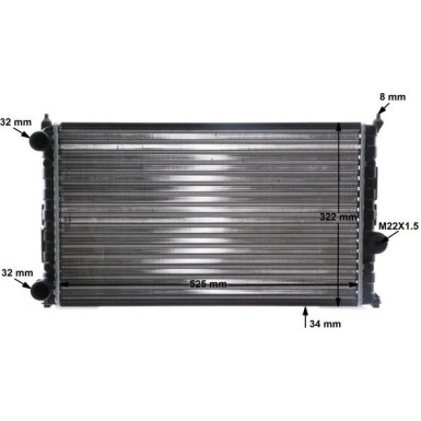 Mahle | Kühler, Motorkühlung | CR 362 000S