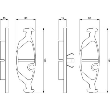 0 986 460 996 Bremsbelagsatz, Scheibenbremse