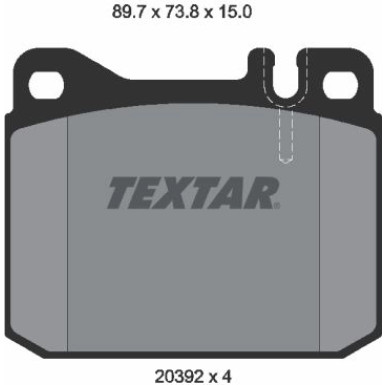 Textar Bremsbelagsatz, Scheibenbremse Q+ 2039204
