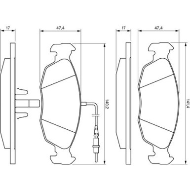 0 986 461 764 Bremsbelagsatz, Scheibenbremse