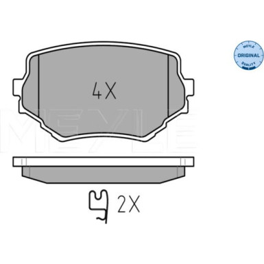 Meyle Bremsbelagsatz, Scheibenbremse MEYLE-ORIGINAL: True to OE 025 233 1414/W Meyle Bremsbelagsatz, Scheibenbremse MEYLE-ORIGINAL: True to OE 025 233 1414/W