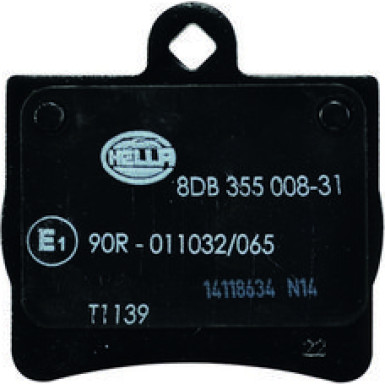 Hella | Bremsbelagsatz, Scheibenbremse | 8DB 355 008-311