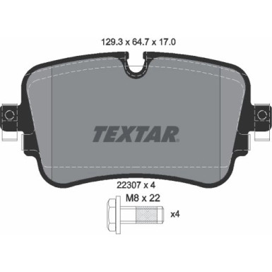 Textar Bremsbelagsatz, Scheibenbremse Q+ 2230701