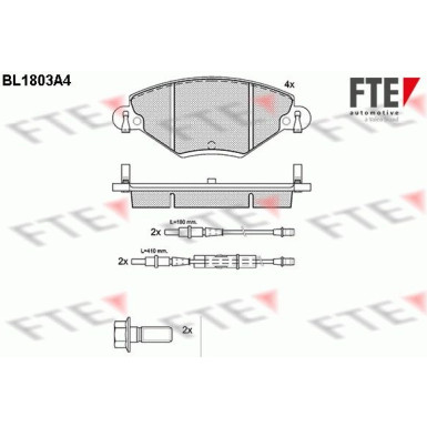 FTE | Bremsbelagsatz, Scheibenbremse | 9010377