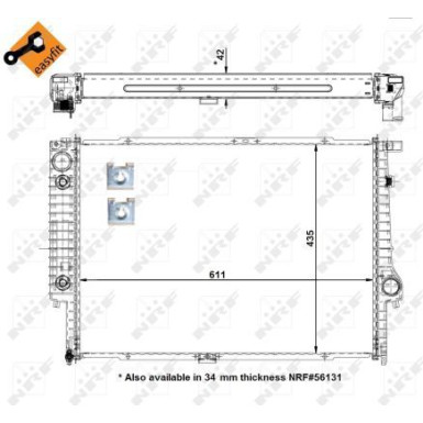 NRF | Kühler, Motorkühlung | 50566