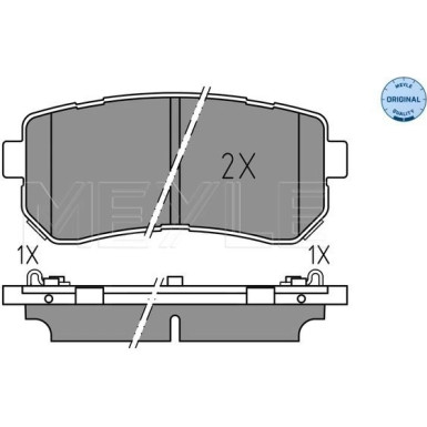 Meyle Bremsbelagsatz, Scheibenbremse MEYLE-ORIGINAL: True to OE 025 256 7716