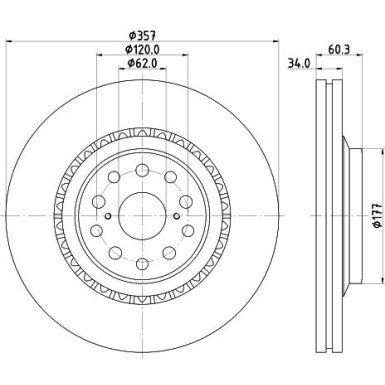 Hella | Bremsscheibe | 8DD 355 116-921