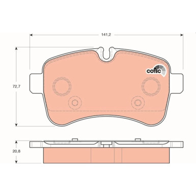 GDB1748 Bremsbelagsatz, Scheibenbremse COTEC