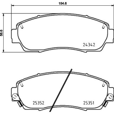 Hella Pagid | Bremsbelagsatz, Scheibenbremse | 8DB 355 019-761