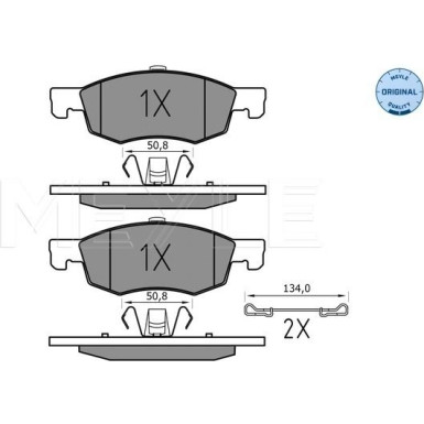 Meyle Bremsbelagsatz, Scheibenbremse MEYLE-ORIGINAL: True to OE 025 221 4317