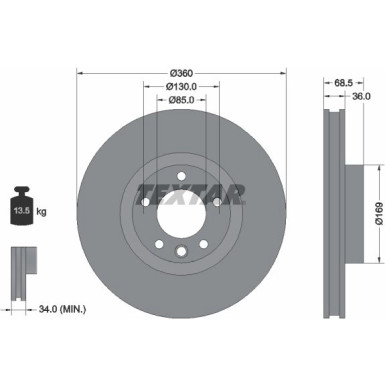 Textar | Bremsscheibe | 92219505