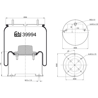 FEBI BILSTEIN 39994 Federbalg, Luftfederung