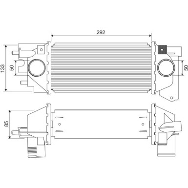 Valeo | Ladeluftkühler | 822921