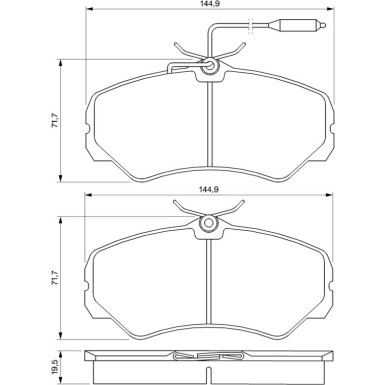 BOSCH Bremsbelagsatz, Scheibenbremse 0 986 460 998