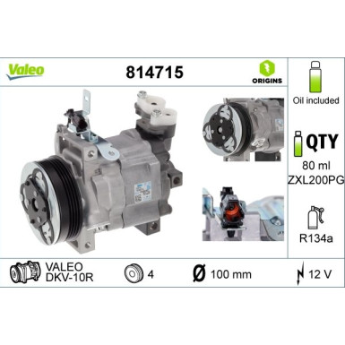 Valeo | Kompressor, Klimaanlage | 814715