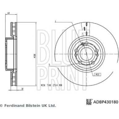Blue Print | Bremsscheibe | ADBP430180