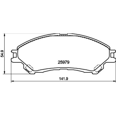 Hella | Bremsbelagsatz, Scheibenbremse | 8DB 355 021-461