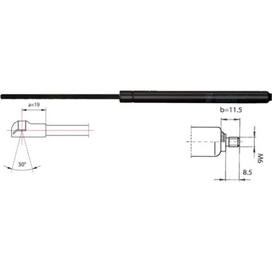 2110337 Gasfeder, Koffer-/Laderaum