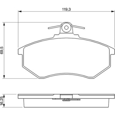 0 986 466 698 Bremsbelagsatz, Scheibenbremse
