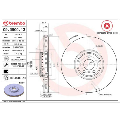 Brembo | Bremsscheibe | 09.D900.13
