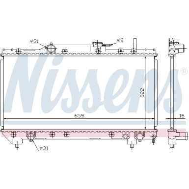 Nissens | Kühler, Motorkühlung | 64838A
