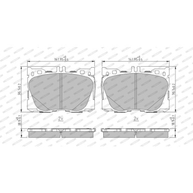 Ferodo | Bremsbelagsatz, Scheibenbremse | FDB5149