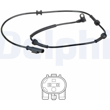 Delphi | Sensor, Raddrehzahl | SS20611