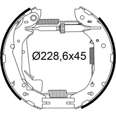 554970 Bremsbackensatz 554970 Bremsbackensatz