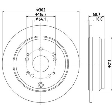 Hella | Bremsscheibe | 8DD 355 119-221
