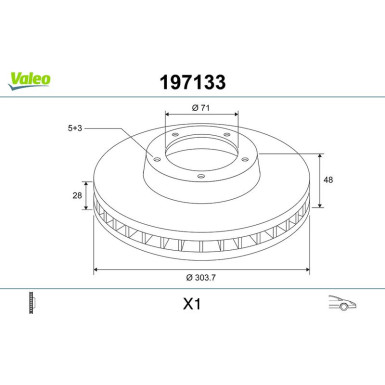 Valeo | Bremsscheibe | 197133