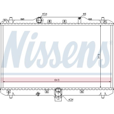 Nissens | Kühler, Motorkühlung | 64198
