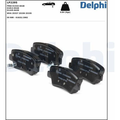 LP2295 Bremsbelagsatz, Scheibenbremse