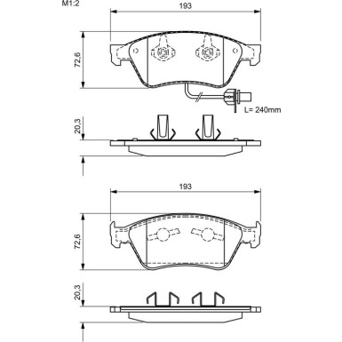 0 986 494 200 Bremsbelagsatz, Scheibenbremse