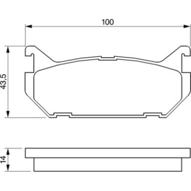 BOSCH Bremsbelagsatz, Scheibenbremse 0 986 424 266