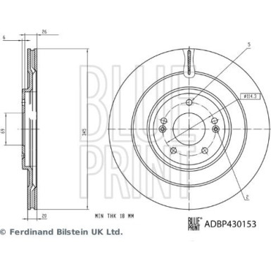 Blue Print | Bremsscheibe | ADBP430153