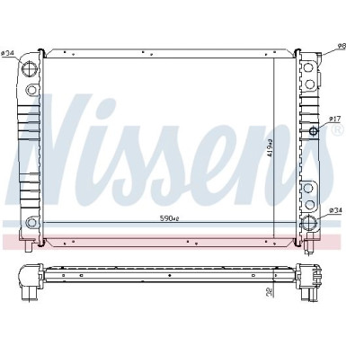 Nissens | Kühler, Motorkühlung | 65537A
