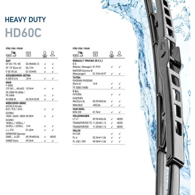 Hella Wischblatt Scheibenwischer Truck 9XW 184 107-241