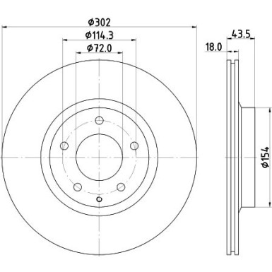 Hella | Bremsscheibe | 8DD 355 115-211