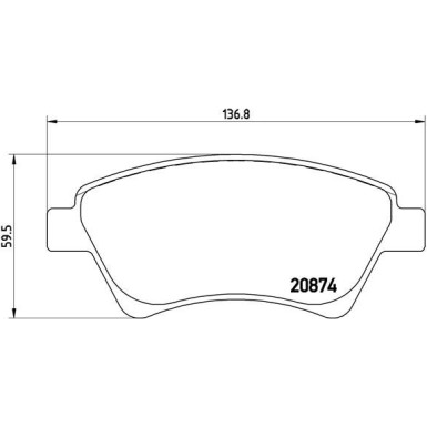Brembo | Bremsbelagsatz, Scheibenbremse | P 68 034