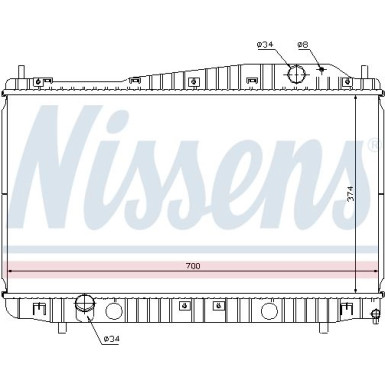 Nissens | Kühler, Motorkühlung | 61638