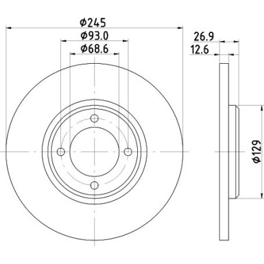 Hella Pagid | Bremsscheibe | 8DD 355 100-021