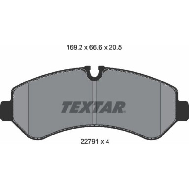 Textar | Bremsbelagsatz, Scheibenbremse | 2279101