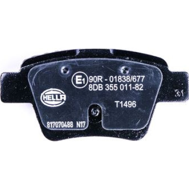 Hella | Bremsbelagsatz, Scheibenbremse | 8DB 355 011-821