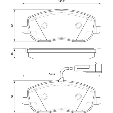 0 986 494 068 Bremsbelagsatz, Scheibenbremse