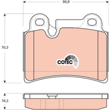 TRW Bremsbelagsatz, Scheibenbremse COTEC GDB1722
