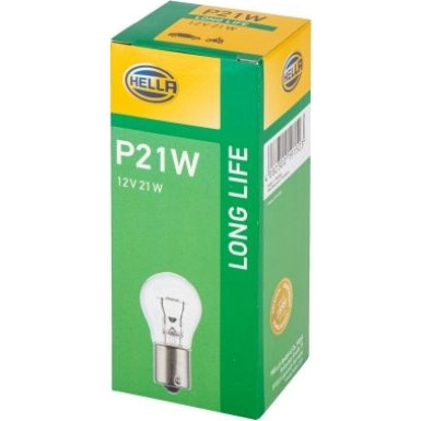HELLA 8GA 002 073-271 Blinkerbirne 12V 21W, P21W, Halogen, vorne und hinten