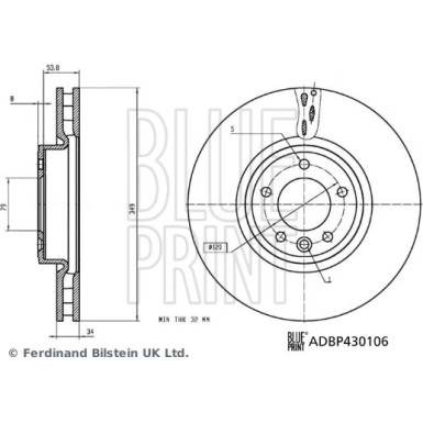 Blue Print | Bremsscheibe | ADBP430106
