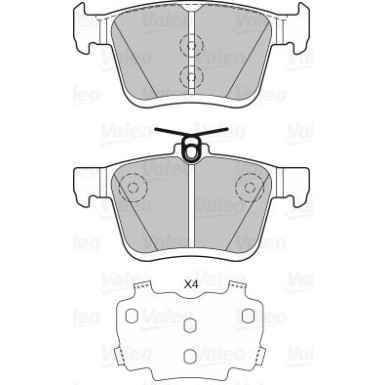 Valeo | Bremsbelagsatz, Scheibenbremse | 601329